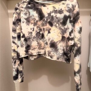 Colsie Tie-Dye Crop Top sweatshirt